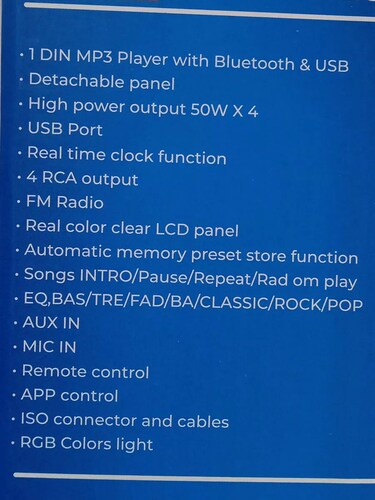 Estereo de 1 din Detach Audio Labs ADL-450D MP3 y BT.