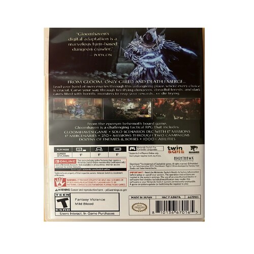 Gloomhaven Mercenaries Edition - Nintendo Switch