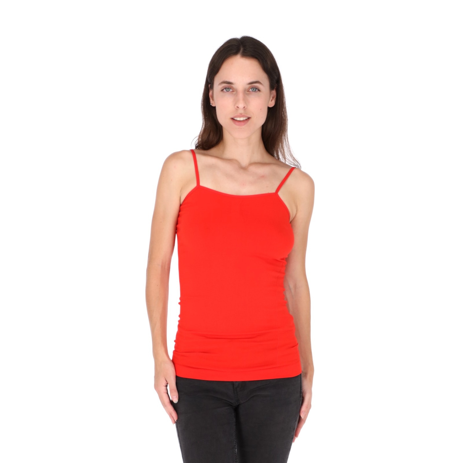 blusa roja tirantes