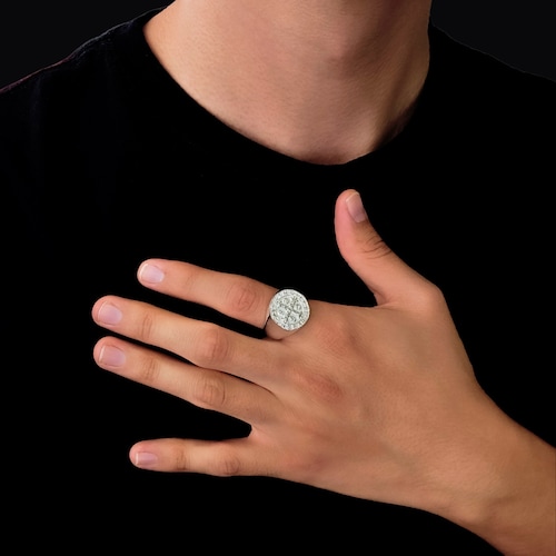 Anillo San Benito Plata .925 Hombre Medalla Cruz.