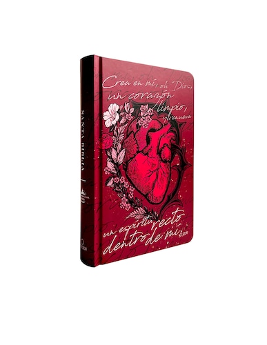 Biblia RVR60 Nombres de Dios crea en mi un corazon limpio, rosada