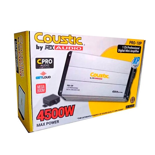 Amplificador Coustic PRO-1XP  De 1 Canal Clase D  1 Ohm 4500w Max.