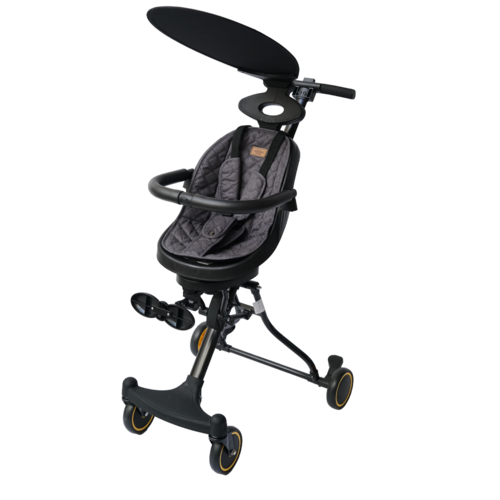 Carriola y Silla de Paseo Giratoria 360 Deluxe Negra.