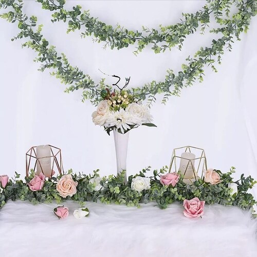 Guirnalda Eucalipto Artificial Planta Decoración Boda 1.8 M