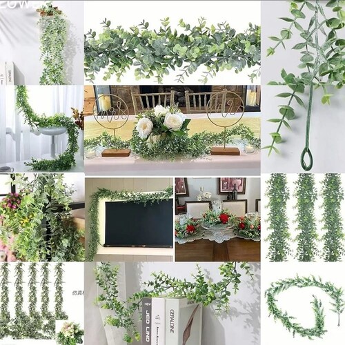 Guirnalda Eucalipto Artificial Planta Decoración Boda 1.8 M