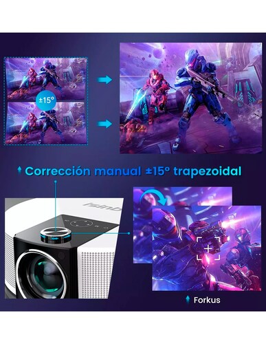 Proyector Petukita Box Q10 White con sistema Android  Full Hd 12000 Lm