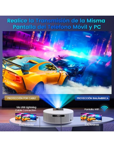 Proyector Petukita Box Q10 White con sistema Android  Full Hd 12000 Lm