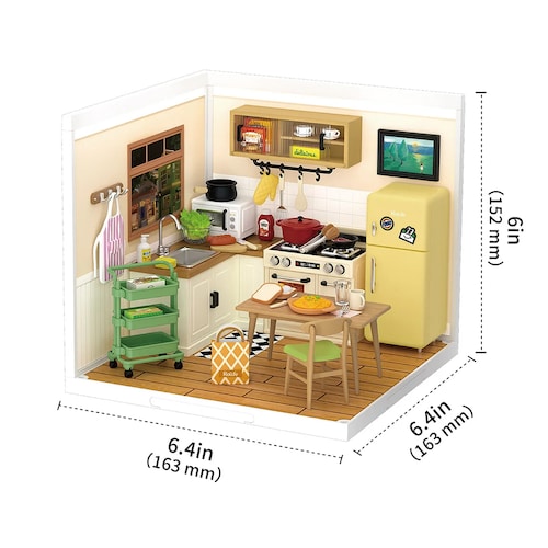 Rompecabezas 3d De Madera Diseño Cocina De Comida Feliz.