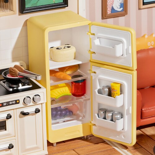 Rompecabezas 3d De Madera Diseño Cocina De Comida Feliz.