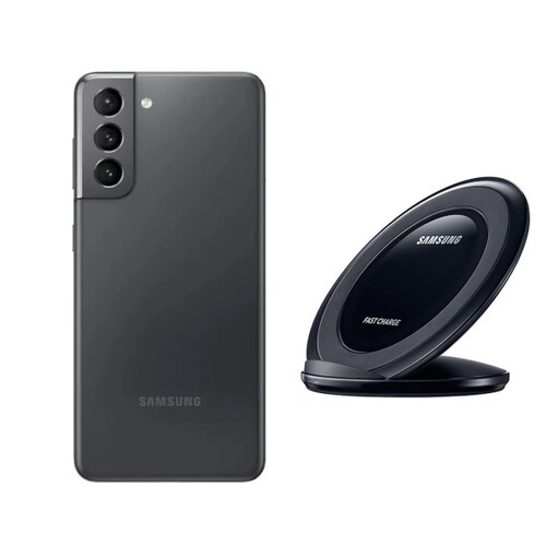 Samsung S21 128GB Negro Reacondicionado + Cargador Inalámbrico .