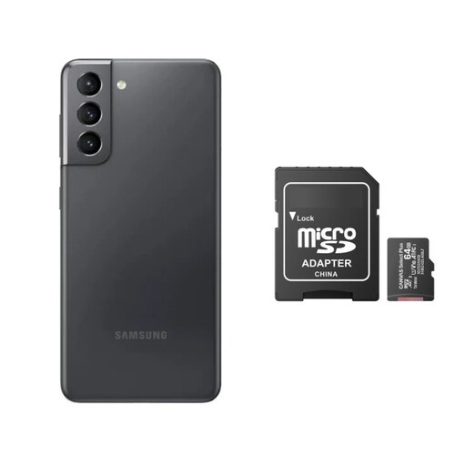 Samsung S21 128GB Negro Reacondicionado + Memoria Micro SD.