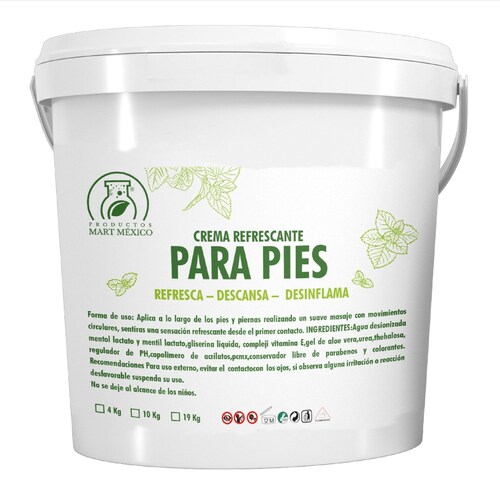 Crema Refrescante Para Pies (19 kilos).