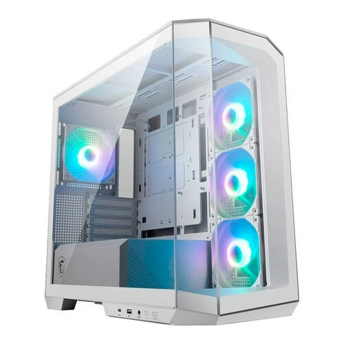  Gabinete Msi Pano M100R Blanco Argb M-ATX 4VENT USB-C S/Fuente.