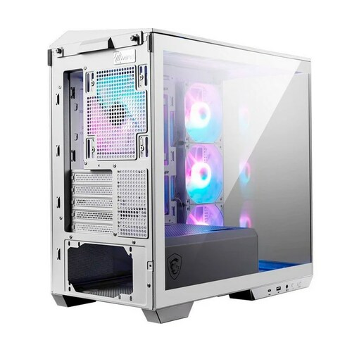  Gabinete Msi Pano M100R Blanco Argb M-ATX 4VENT USB-C S/Fuente.