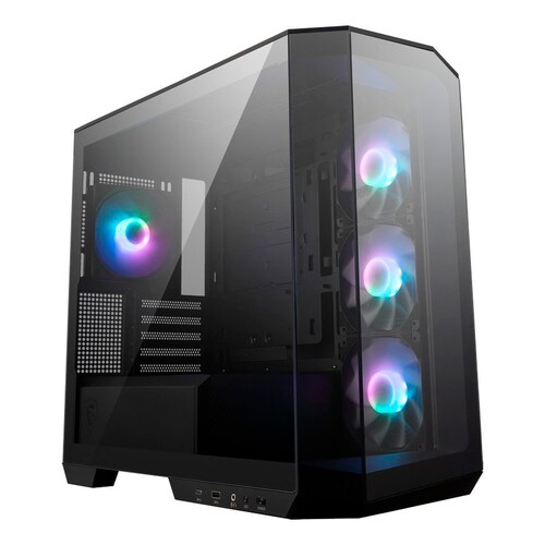 Gabinete  Msi Pano M100R Negro Argb M-ATX 4 Vent C/Templado S/Funete.