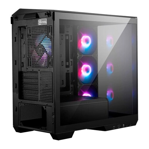 Gabinete  Msi Pano M100R Negro Argb M-ATX 4 Vent C/Templado S/Funete.