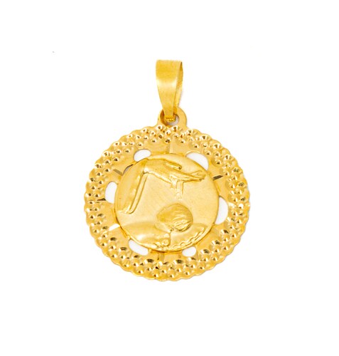 Medalla Bautizo 14 Kilates. Oro Fino Joyería..