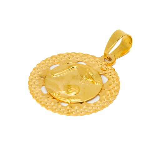 Medalla Bautizo 14 Kilates. Oro Fino Joyería..