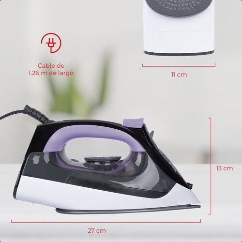 Daewoo Plancha de Vapor DSI-9202, Control de Temperatura con potencia de 1100W.