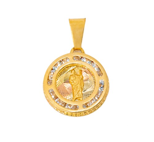 Medalla San Judas Tadeo Oro 14 K. Oro Fino Joyería..