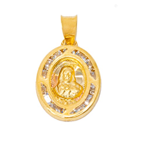 Medalla Sagrado Corazón oro 14 Kilates. Oro Fino Joyería..