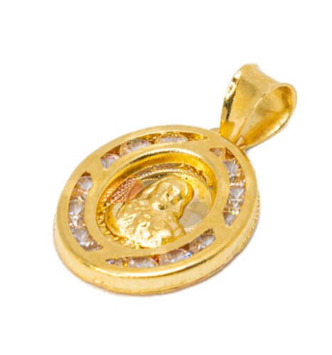 Medalla Sagrado Corazón oro 14 Kilates. Oro Fino Joyería..
