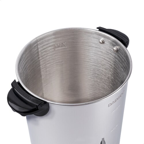 Cafetera eléctrica urna DAEWOO 6L 40 tazas acero inoxidable potencia de 1000W