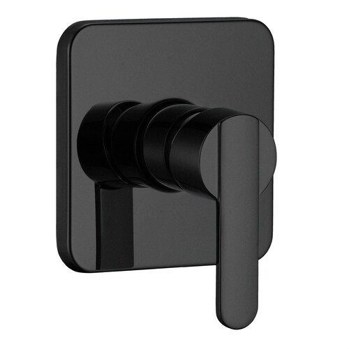 MEER Faucets By CNX | Mezcladora Monomando para Regadera, Llave para Regadera Cuadrada de Baño, Latón Negro Mate