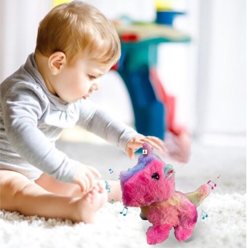 Unicornio Realista Con Sonido Y Movimiento De Juguete