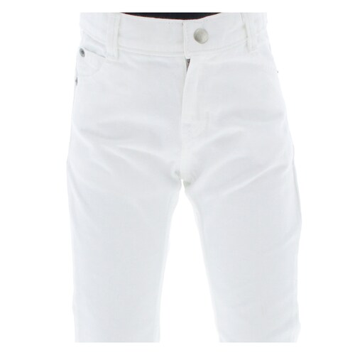 Pantalon Jeans Gabardina Para Niño Color Blanco 3692 2 a 18 Años.