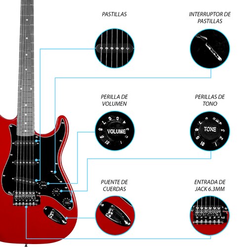 Paquete Guitarra Electrica Jethro Series By  steelpro 019-SK 