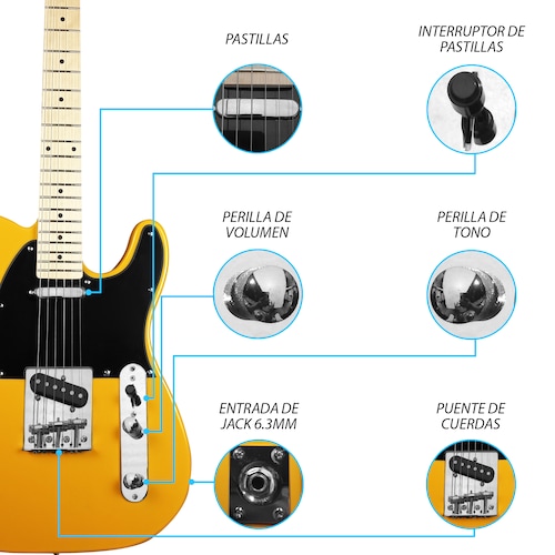 Paquete Guitarra Electrica Jethro Series By  steelpro 027