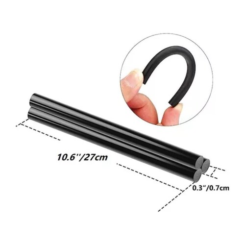 100pcs Silicona 7*270mm Blanco Y Negro Barras De Silicon