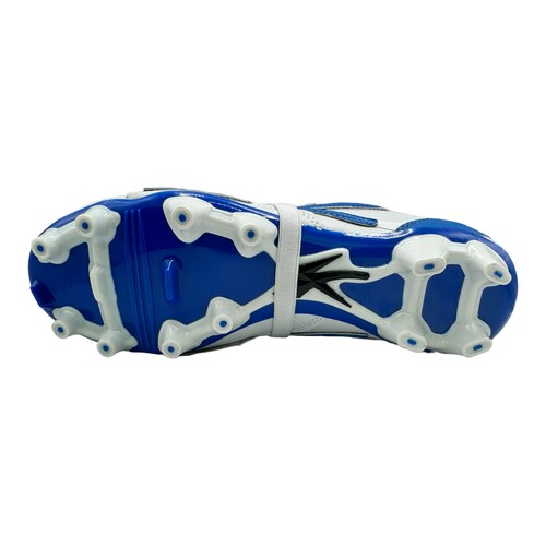 Tenis Concord Futbol Tachones Blanco/rey 100% Piel S160xa.