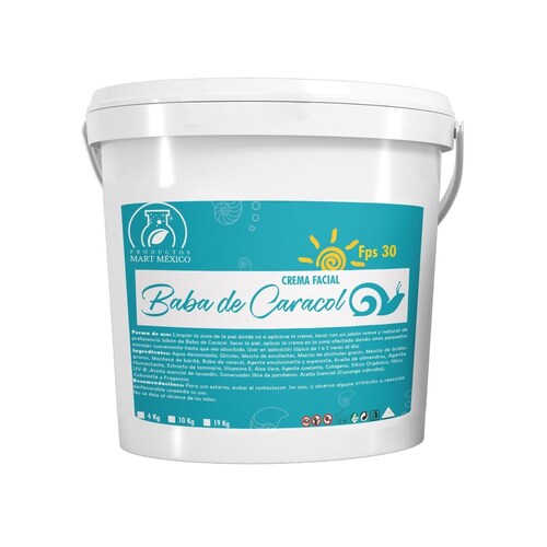 Crema Facial & Corporal De Baba De Caracol Con Filtro Solar  Anti-Manchas (19 kilos).