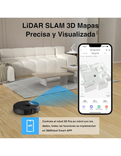 Robot Aspiradora Inteligente S8 Pro | Aspira y Trapea.