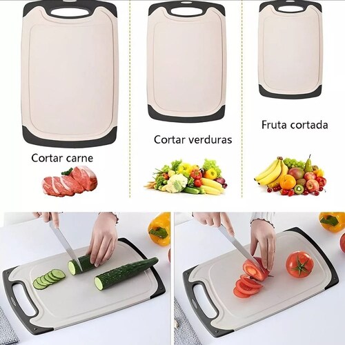 Tabla De Cocina Para Picar Cortar Alimentos Set 3 Piezas