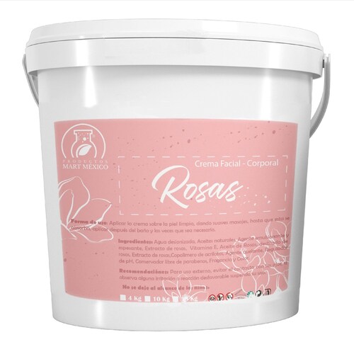 Crema Facial & Corporal De Rosas Humectación Profunda (4 kilos)