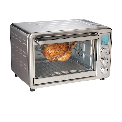 Horno Digital Hamilton Beach 31193 Con Freidora de Aire Acero Inoxidable.
