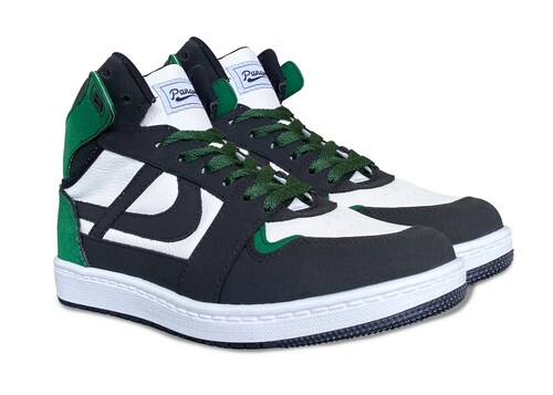 Tenis Panam Bota Coyote Bosque Negro/verde Hombre Mujer .