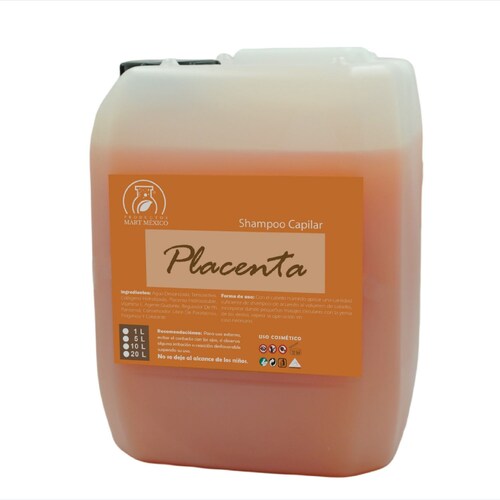 Shampoo Capilar De Placenta Vegetal Pro-Crecimiento (20 litros)