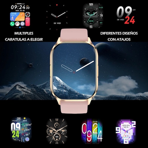 Smartwatch Reloj Inteligente HK-21 Pantalla AMOLED Serie 6 Rosa.