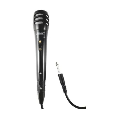 Microfono Alambrico Con 3 Metros De Cable Radox 490 225 negro