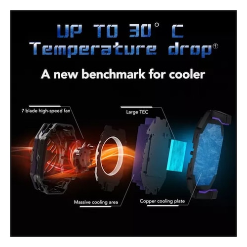 Ventilador Para Celular Xiaomi Black Shark Funcooler 3 Pro negro