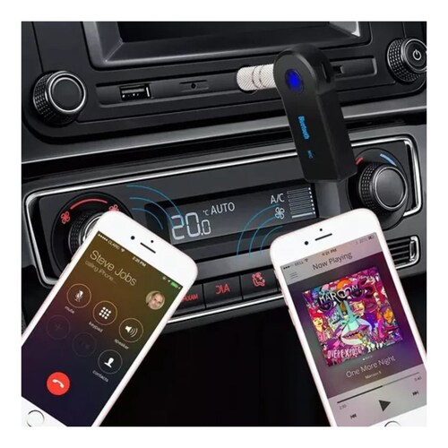 Adaptador Auxiliar Bluetooth 3 5 Jack Manos Libres Carrosb negro