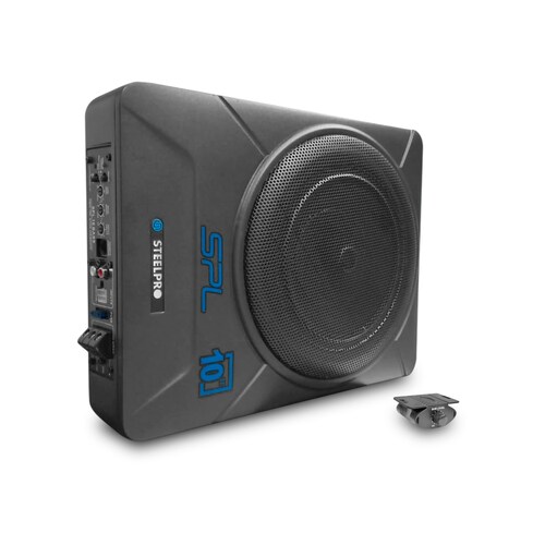 Subwoofer Amplificado 10 Steelpro Spl-10bass 800w Control Color Negro 