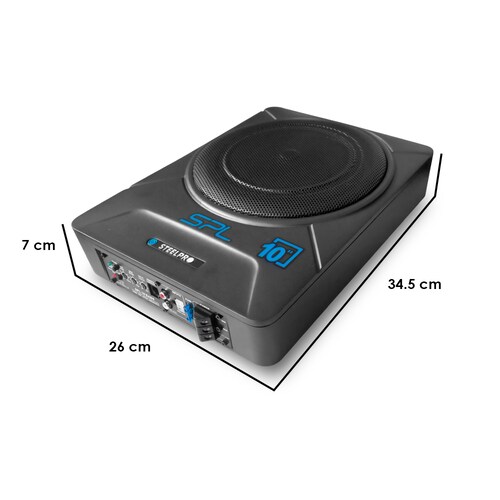 Subwoofer Amplificado 10 Steelpro Spl-10bass 800w Control Color Negro 
