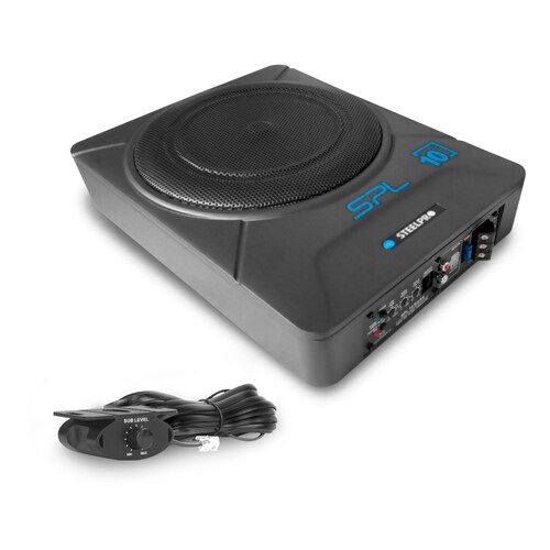 Subwoofer Amplificado 10 Steelpro Spl-10bass 800w Control Color Negro 