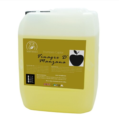 Shampoo Capilar Vinagre De Manzana Desinfectante Natural (5 litros)