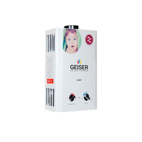 Calentador Boiler Geiser De Paso, Instantaneo De Agua De 6l gas NATURAL.